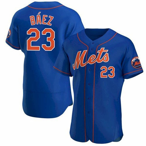 New York Mets #23 Javier Baez Royal HeidiMiller Anthentic Jersey