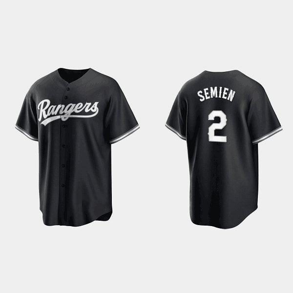 Texas Rangers #2 Marcus Semien Black HeidiMiller Cool Base Stitched Jersey