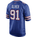 B.Bills #91 Ed Oliver Royal HeidiMiller Team Game Player Jersey