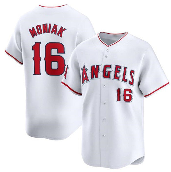 Los Angeles Angels #16 Mickey Moniak White HeidiMiller Home Limited Stitched Jersey