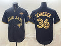 Toronto Blue Jays #36 Davis Schneider Black Gold HeidiMiller 2025 American League Champions Limited Stitched Jersey