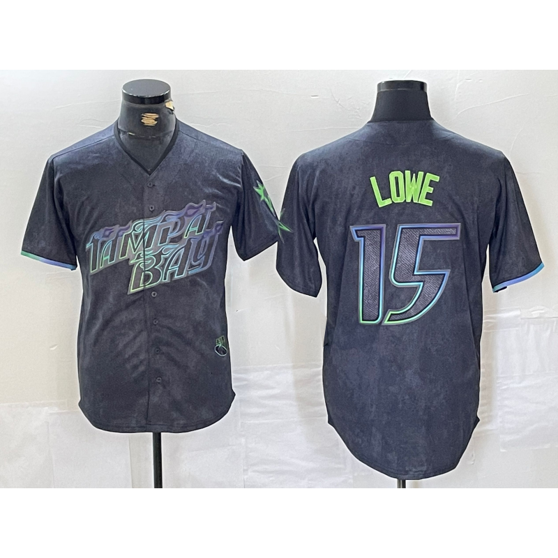 Tampa Bay Rays #15 Josh Lowe Charcoal HeidiMiller 2024 City Connect Limited Stitched Jersey
