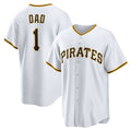Pittsburgh Pirates #1 Dad Home White HeidiMiller Replica Jersey