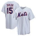 New York Mets #15 Tyrone Taylor White HeidiMiller Home Replica Jersey