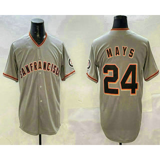 San Francisco Giants #24 Willie Mays Grey HeidiMiller Limited Stitched Jersey