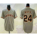 San Francisco Giants #24 Willie Mays Grey HeidiMiller Limited Stitched Jersey