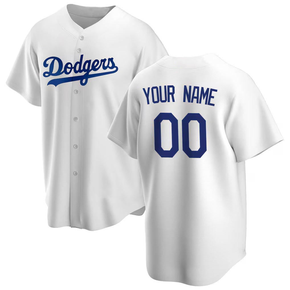Custom Los Angeles Dodgers White HeidiMiller Home Replica Jersey