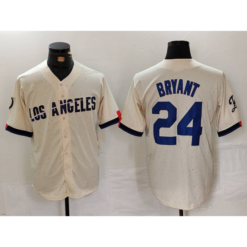 Los Angeles Dodgers #24 Kobe Bryant Cream HeidiMiller 2024 City Connect Limited Stitched Jersey