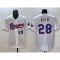Texas Rangers #28 Jonah Heim Number White HeidiMiller 2023 World Series Champions Cool Base Jerseys