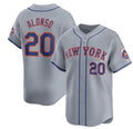 New York Mets #20 Pete Alonso 2024 Gray HeidiMiller Away Limited Stitched Jersey