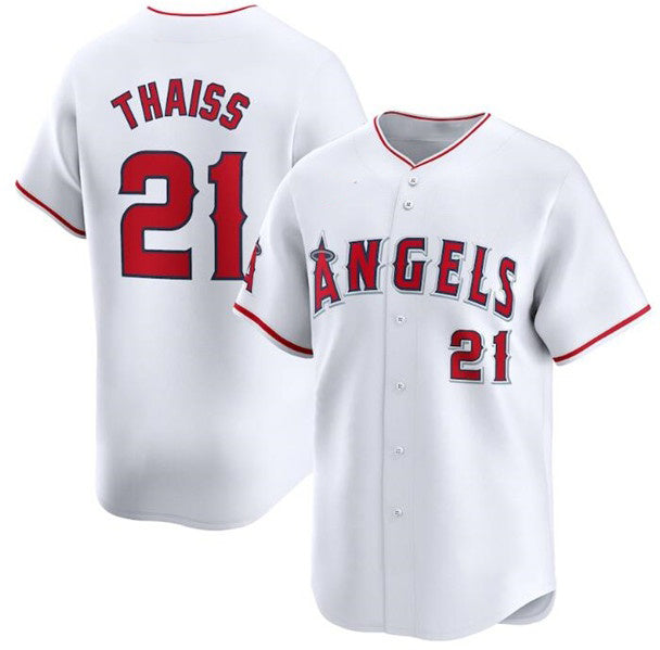 Los Angeles Angels #21 Matt Thaisse White HeidiMiller Home Limited Stitched Jersey