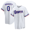 Texas Rangers #0 Sam Haggerty White HeidiMiller Home Replica Jersey