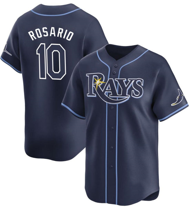 Tampa Bay Rays #10 Amed Rosario Navy HeidiMiller Away Limited Stitched Jersey