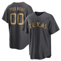 Custom Texas Rangers Active Player Charcoal HeidiMiller 2022 All-Star Cool Base Stitched Jersey