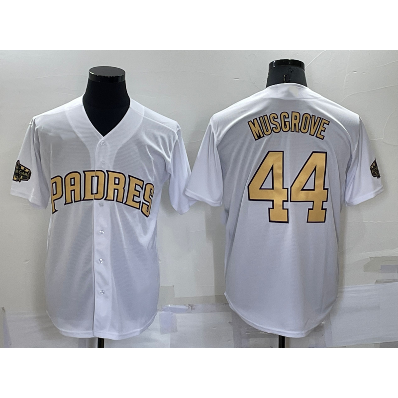 San Diego Padres #44 Joe Musgrove White HeidiMiller 2022 All Star Stitched Cool Base Jersey