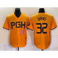 Pittsburgh Pirates #32 Henry Davis Number Yellow HeidiMiller 2023 City Connect Stitched Jersey 2