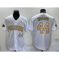 San Diego Padres #44 Joe Musgrove Number White HeidiMiller 2022 All Star Stitched Cool Base Jersey