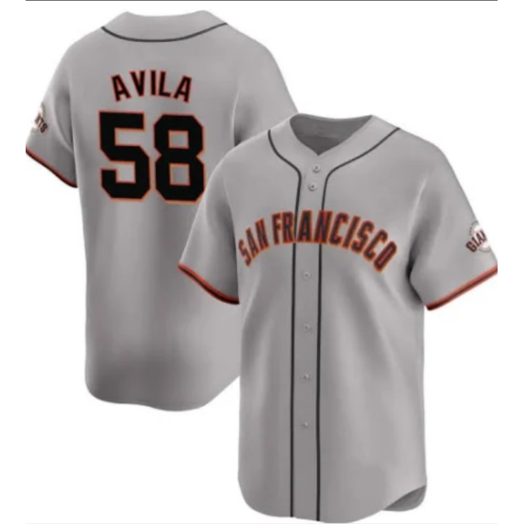 San Francisco Giants #58 Nick Avila Gray HeidiMiller Away Limited Stitched Jersey