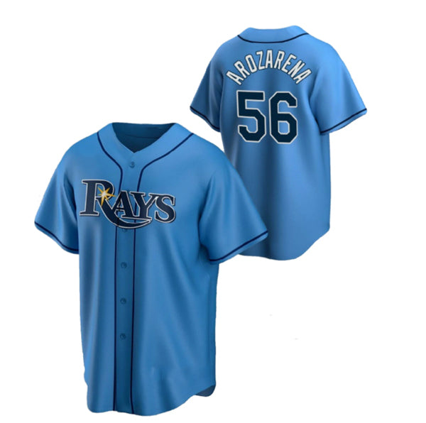 Tampa Bay Rays #56 Randy Arozarena Blue HeidiMiller Cool Base Stitched Jersey