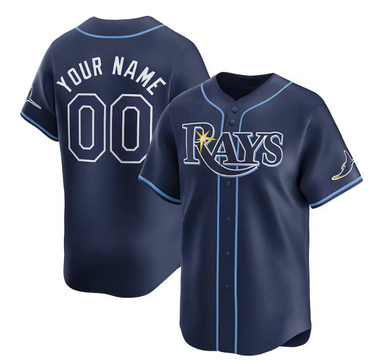 Custom Tampa Bay Rays Active Player Navy HeidiMiller Away Limited Stitched Jersey