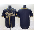 Pittsburgh Pirates Blank Black HeidiMiller Cool Base Stitched Jersey