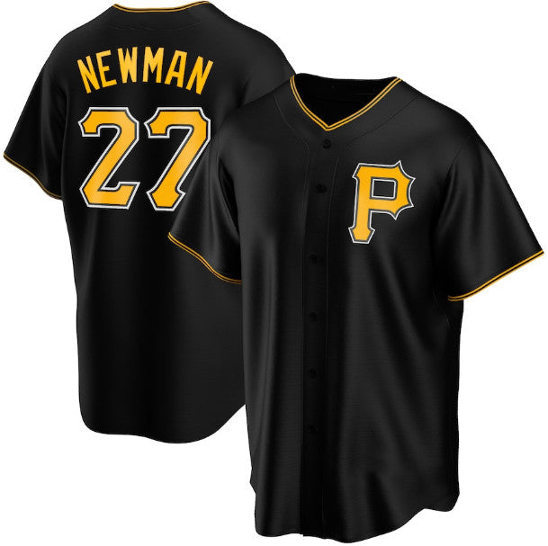 Pittsburgh Pirates #27 Kevin Newman Black HeidiMiller Cool Base Stitched Jersey