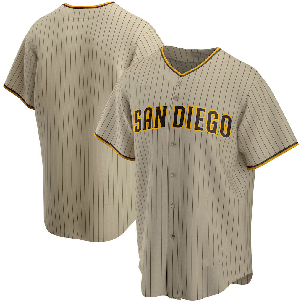 San Diego Padres Tan HeidiMiller Alternate Replica Team Jersey