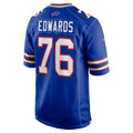 B.Bills #76 David Edwards Royal HeidiMiller Game Jersey