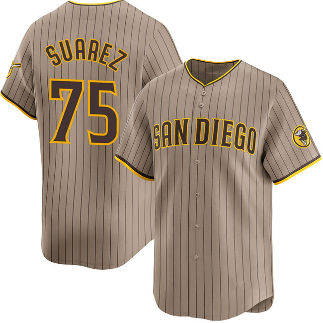 San Diego Padres #75 Robert Suarez Tan HeidiMiller 2024 Alternate Limited Stitched Jersey