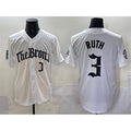 New York Yankees #3 Babe Ruth White HeidiMiller 'Gothic Legacy Edition' Vapor Premier Limited Stitched Jersey