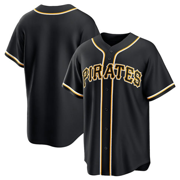 Pittsburgh Pirates Blank Black HeidiMiller Out Stitched Jersey