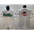 Philadelphia Phillies Team Big Logo White HeidiMiller Phanatic Limited Stitched Jersey