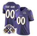 Custom B.Ravens Active Player Purple HeidiMiller 2023 F.U.S.E With Patch Throwback Vapor Limited Stitched Jersey
