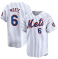 New York Mets #6 Starling Marte White HeidiMiller 2024 Home Limited Stitched Jersey