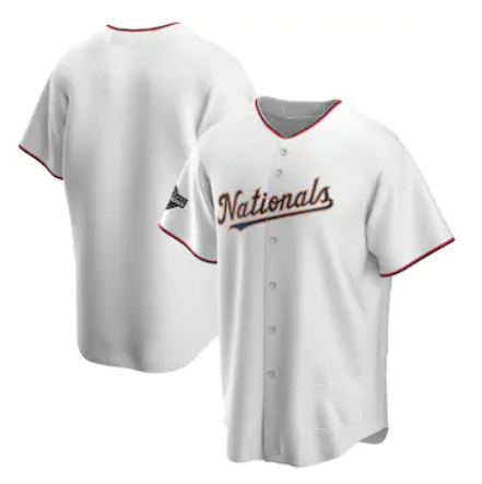 Washington Nationals White Gold HeidiMiller 2019 World Series Champions Blank Cool Base Jersey