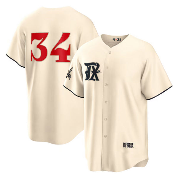 Texas Rangers #34 Nolan Ryan Cream HeidiMiller 2023 City Connect Cool Base Stitched Jersey