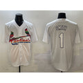 St. Louis Cardinals #1 Ozzie Smith White HeidiMiller Cool Base Stitched Jersey