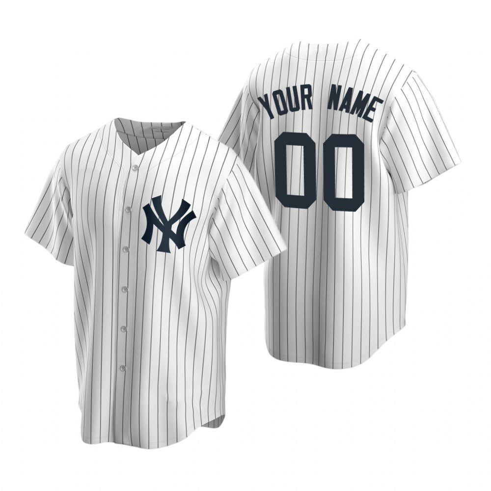 Custom New York Yankees White HeidiMiller Stitched Cool Base Home Jersey