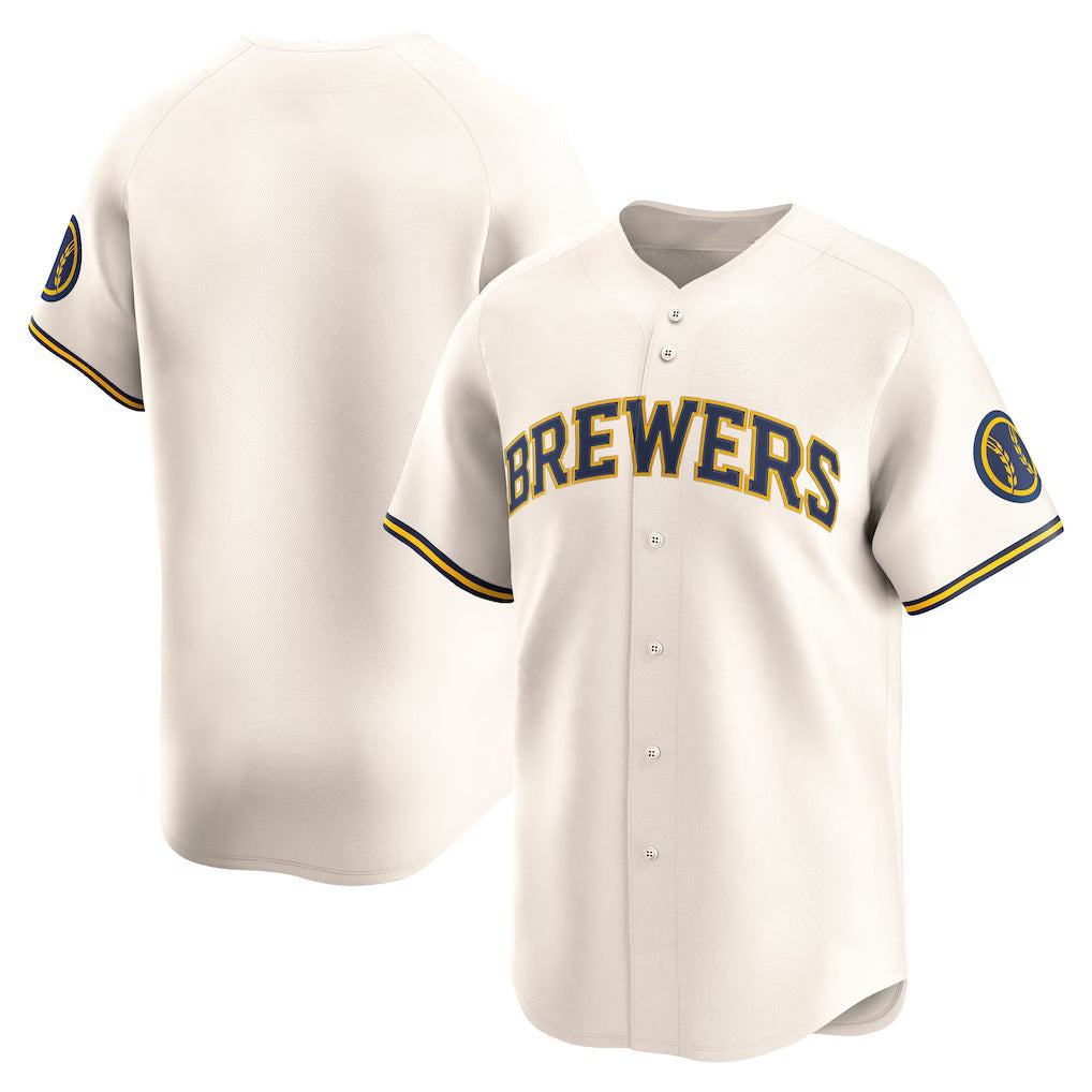 Milwaukee Brewers Cream HeidiMiller Home Limited Jersey