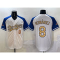 Los Angeles Dodgers #8 Enrique Hernandez White Royal Gold HeidiMiller 2024 World Series Champions Vapor Limited Stitched Jersey