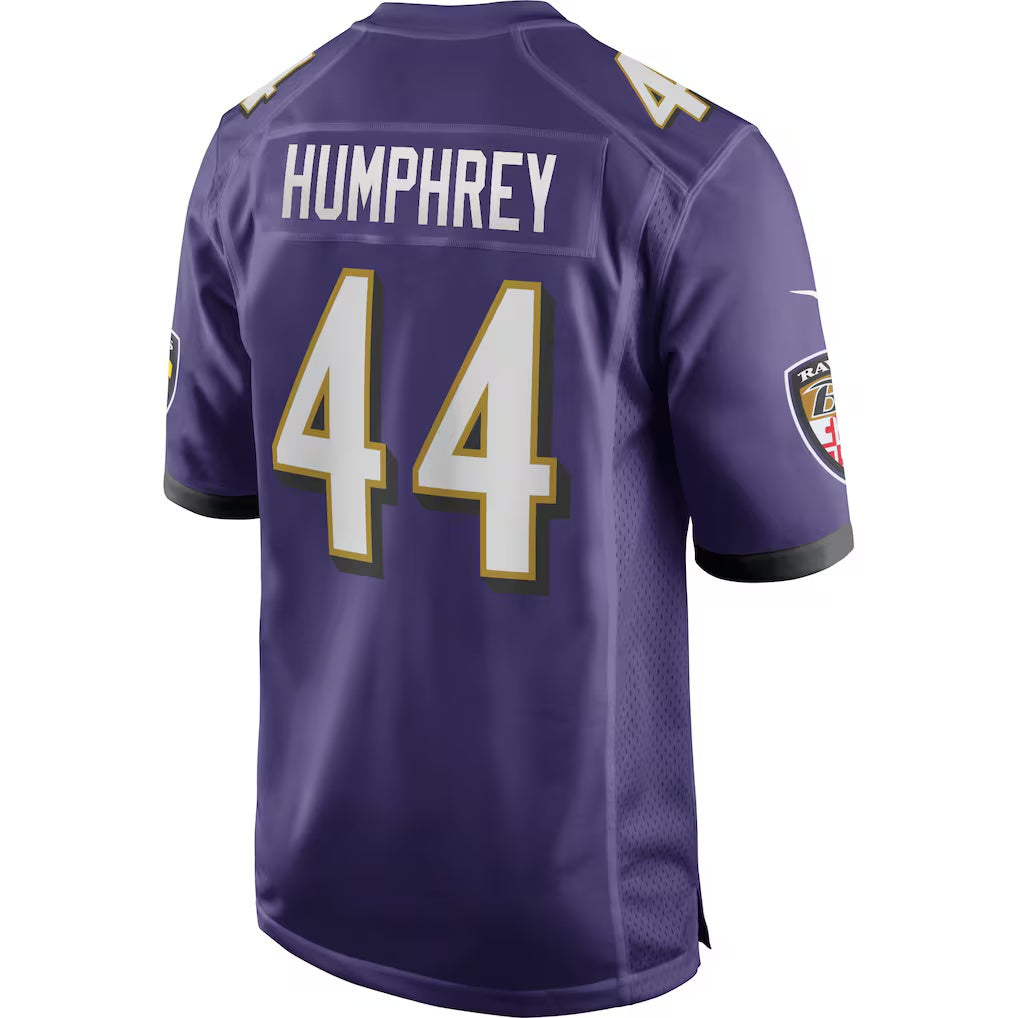 B.Ravens #44 Marlon Humphrey Purple HeidiMiller Game Jersey
