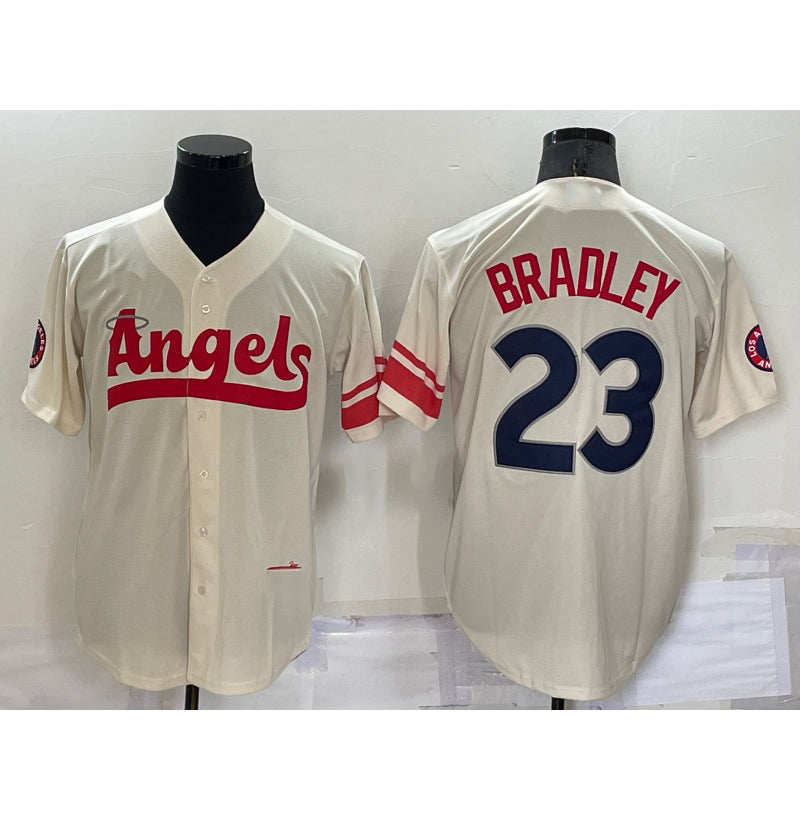 Los Angeles Angels #23 Archie Bradley Cream HeidiMiller 2022 City Connect Cool Base Stitched Jersey