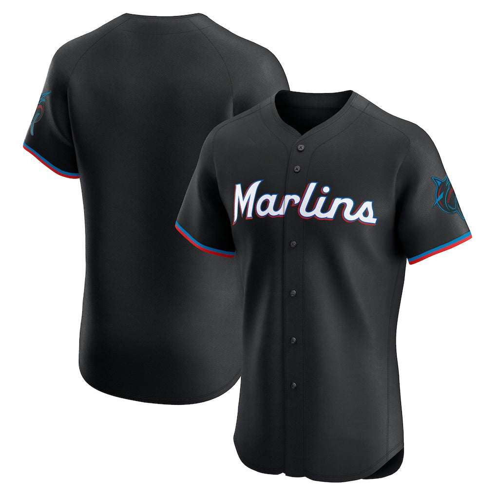 Miami Marlins Black HeidiMiller Alternate Vapor Premier Elite Patch Jersey