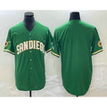 San Diego Padres Blank Green HeidiMiller Cool Base Stitched Jersey