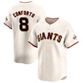 San Francisco Giants #8 Michael Conforto Cream HeidiMiller Cool Base Stitched Jersey