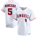 Los Angeles Angels #5 Yoan Moncada White HeidiMiller Home Limited Stitched Jersey