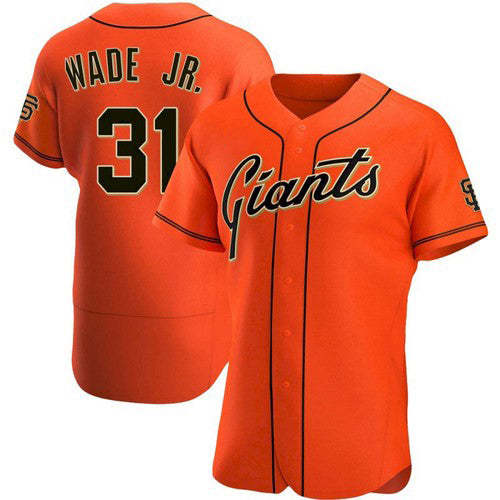 San Francisco Giants #31 LaMonte Wade Jr Orange HeidiMiller 2021 Alternate Jersey