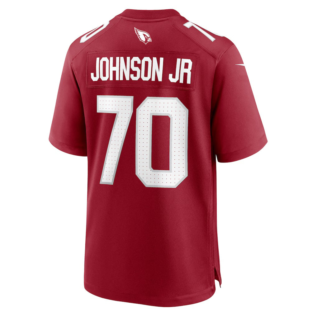 A.Cardinals #70 Paris Johnson Jr. Cardinal HeidiMiller Game Jersey