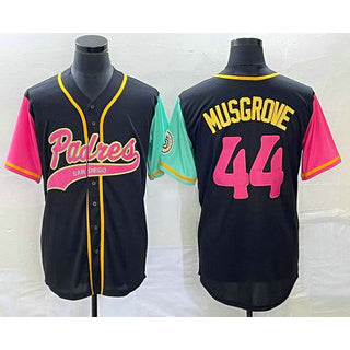 San Diego Padres #44 Joe Musgrove Black HeidiMiller NEW 2023 City Connect Cool Base Stitched Jersey
