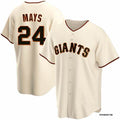 San Francisco Giants #24 Willie Mays Cream HeidiMiller Cool Base Stitched Jersey